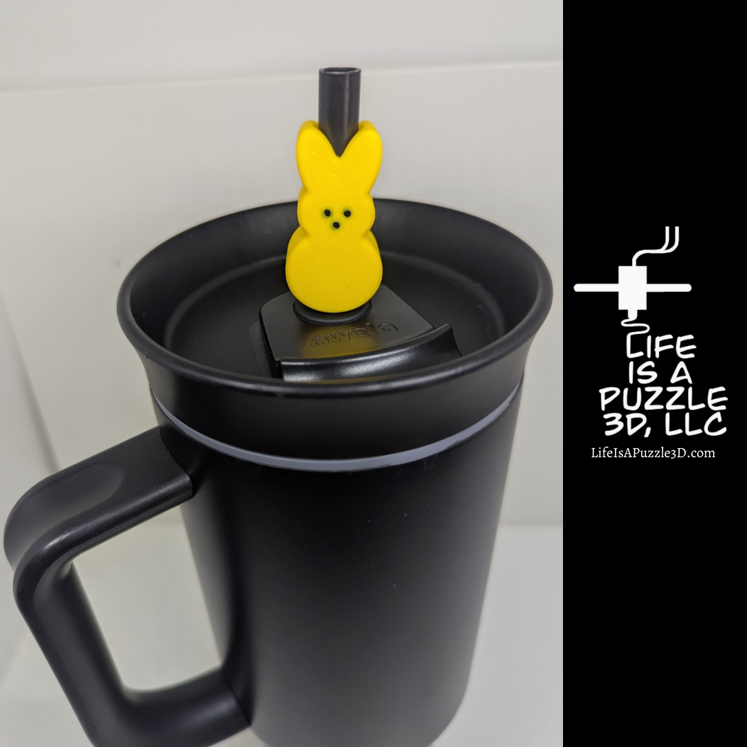 Easter Peep Bunny Straw Toppers