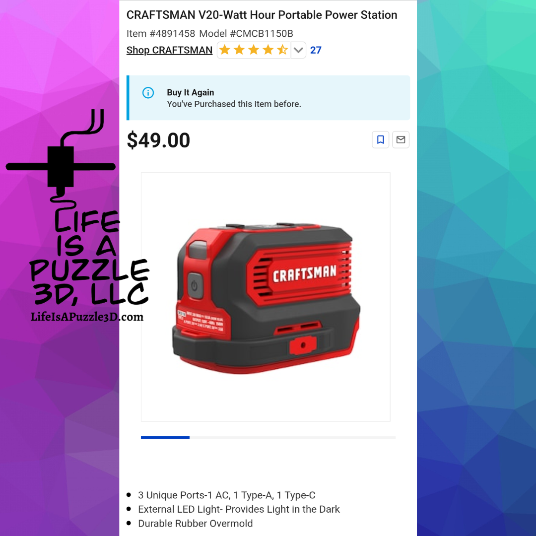 Craftsman Portable Power Station Mount