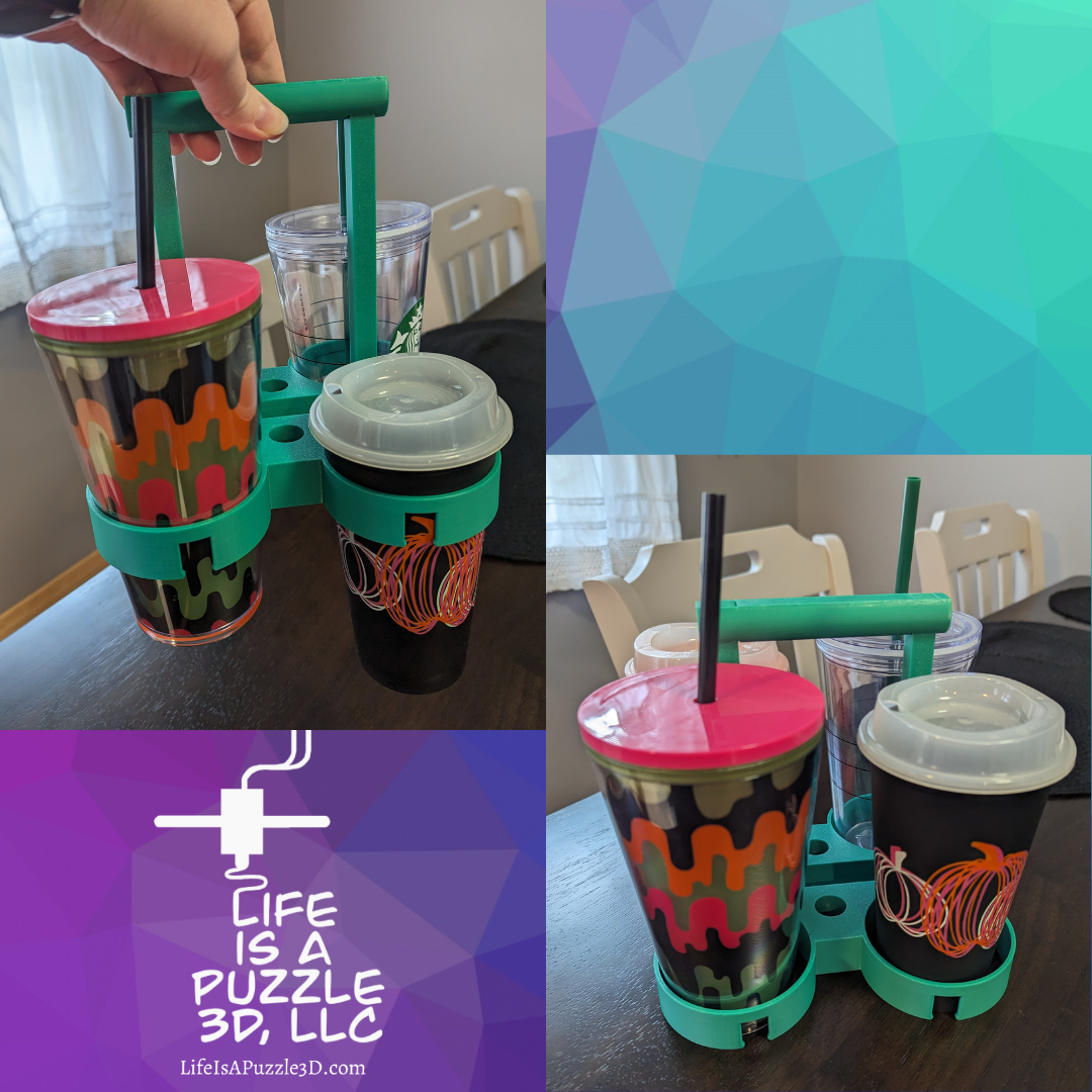Reusable Collapsible 4 Drink Carrier
