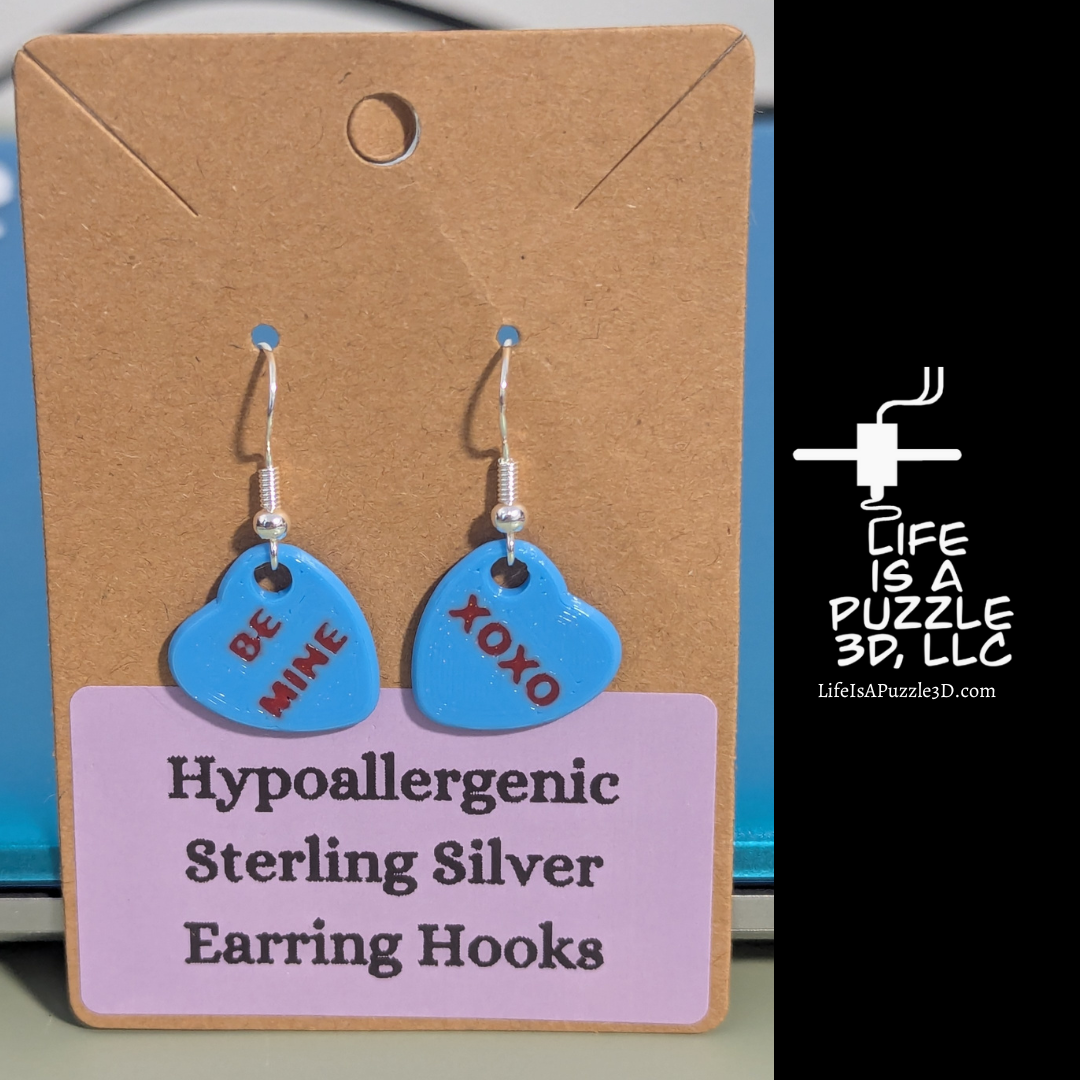 Valentine's Day Conversation Heart Straw Earrings