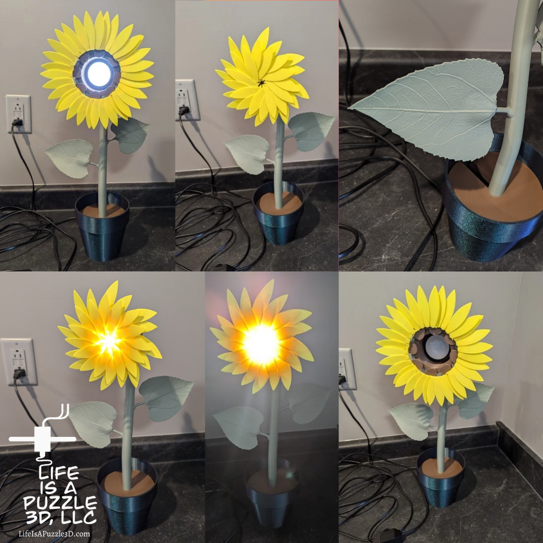 Sunflower Lamp | 3D Printed Plant