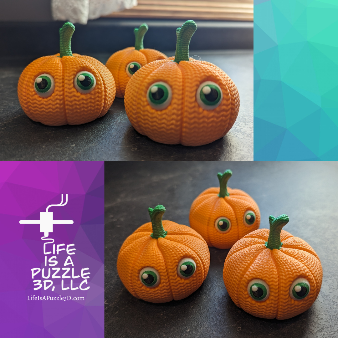 Crochet Pumpkin | 3D Printed Fall Decor