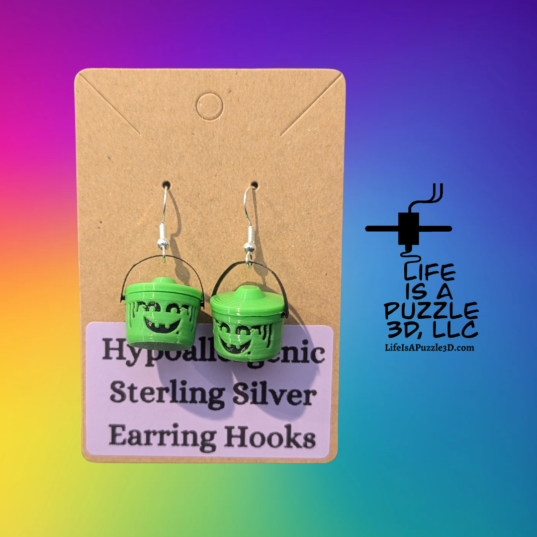 Halloween Bucket Earrings