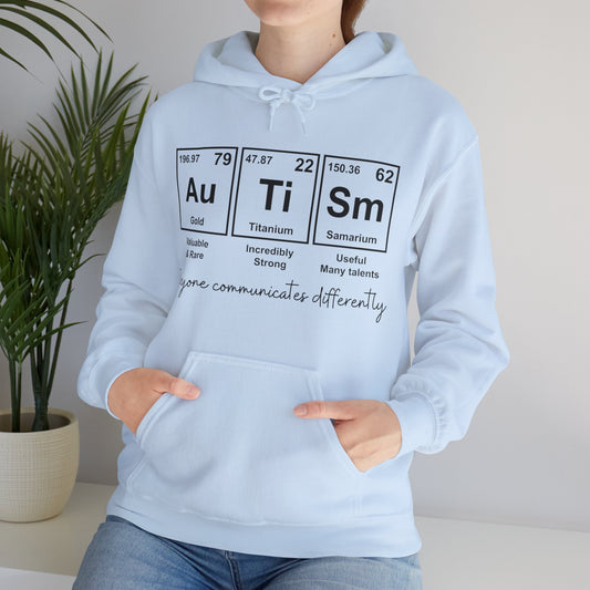 Autism Everyone Communicates Differently | Unisex Heavy Blend™ Hooded Sweatshirt
