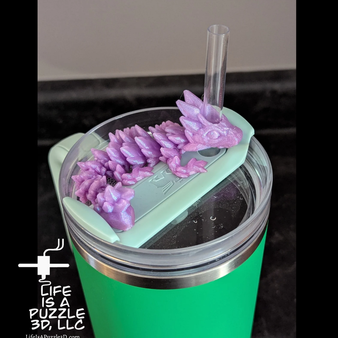 Drink Pet Straw Topper Dragon