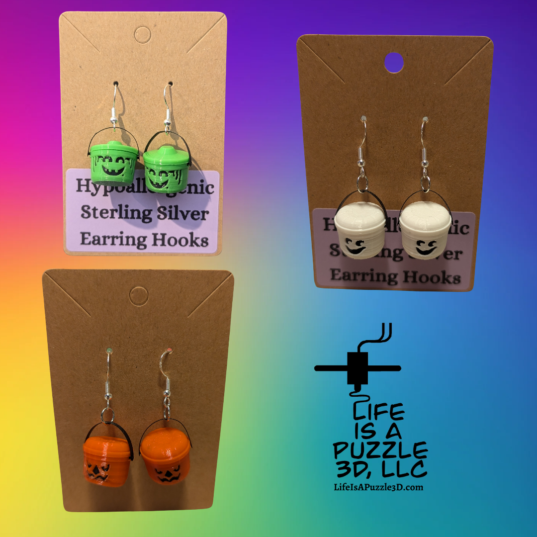 Halloween Bucket Earrings